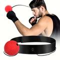 1pc Boxing Reflex Ball With Headband, Boxing Training Ball, Head-mounted Speed Ball For Reaction And Agility Training