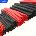 127pcs Black Red Heat Shrink Tubing 2:1 Assortment Polyolefin Tube Car Cable Sleeving Wrap Wire Kit