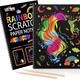 12-sheet Rainbow Scratch-off Notebook Set - Color Drawing Paper Kit For Kids Birthday Games, Party Favors, Christmas & Easter Activities - Perfect Gift For 3-12 Year Old Girls & Boys!