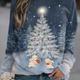 Christmas Tree Print Sweatshirt, Casual Long Sleeve Crew Neck Sweatshirt, Women's Clothing