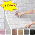 5/10/20pcs 3d Foam Soft Brick Adhesive Pattern Wall Sticker Waterproof Wallpaper Peel And Stick Wall Panel Home Decor Living Room Bathroom Kitchen Bedding Room 13.78*13.78inch