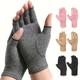 1pair Premium Gloves For Daily Use, Typing, Work, Fitness & Exercise - Sports Fingerless Thumb Gloves For Women & Men - Half-finger Hand Wrap Brace Support - Open Finger Fit