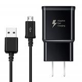 Samsung Rugby Smart Adaptive Fast Charger Micro USB 2.0 Charging Kit [1 Wall Charger + 5 FT Micro USB Cable] Dual voltages for up to 60% Faster Charging! Black