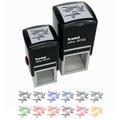 Canadian Canada Geese Flying Goose Self-Inking Rubber Stamp Ink Stamper - Pink Ink - Small 1 Inch