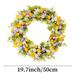 Artificial Spring Wreath Daisy Wreath Yellow Morning Glory for Front Door Indoor Outdoor Wall Porch Farmhouse Home Decor White Gift Summer Saving Clearance