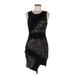 Guess Casual Dress - Party Crew Neck Sleeveless: Black Dresses - New - Women's Size Medium