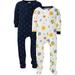Gerber Baby Boys 2-Pack Footed Pajamas 3 Months Blue Earth