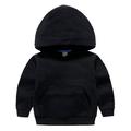 Elainilye Fashion Sweatshirt Toddler Kids Boys Girls Cute Pullover Top Long Sleeved Casual Sports Tracksuits Hooded Sweatshirt Black