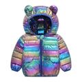 Elainilye Fashion Toddler Fleece Jacket Cute Baby Kids Jacket Girls Boys Down Jacket Hoodie Spring Infant Children s Coat For Girls Boys Blue