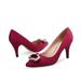 BaoYaFang Brand Satin Womens single shoes ladies 7cm thin heel High Pumps women Red sole Party Dress shoes Birde weidding shoes