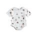 Canrulo Infant Toddler Baby Boy Girl Romper Yin Yang Symbol Print Short Sleeve Jumpsuit Summer Clothes White 2-3 Years