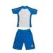 2015 Short Sleeve Rash Guard & Board Shorts Set Coolgardie Blue - Size 6