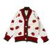 Toddler Boys Girls Jacket Children Kids Baby Cute Cartoon Ruffled Long Sleeve Sweater Cardigan Knitted Coat Outer Outfits Clothes Size 18-24 Months