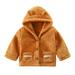 Toddler Boys Girls Jacket Kids Children Baby Long Sleeve Hooded Thick Coat Outwear Outfits Clothing Size 4-5T