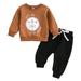 Tosmy Toddler Boy Clothing Long Sleeve Letter Print Tops Pants Child Kids 2 Piece Set Outfits Kids Clothes Kids Clothing Set