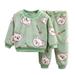 ZRBYWB Children s Flannel Suit Baby Pajamas Boys Clothing Sets Homewear Girls Cartoon Fluffy Warm Long Sleeve Pants Suit Cute Clothes Fashion 2023