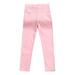 Elainilye Fashion Baby Girls Leggings Candy Color Stretch Skinny Leg Pant Casual Kids Tight Pants Leggings For 3-10 Years Pink