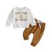 Rovga Outfit For Children Toddler Kids Boys Outfit Pumpkins Prints Long Sleeves Tops Sweatershirt Pants 2Pcs Set Outfits