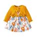 Rovga Outfit For Children Toddler Cardigan And Dress Girls Dinosaur Floral Print Sleeveless Tank Dress Long Sleeve 2Pcs Outfits