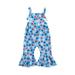 Luethbiezx Independence Day Jumpsuit: Kid Girl Romper with Sleeveless Star Stripes