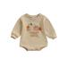Canis Halloween-themed Baby Sweatshirt Jumpsuit with Letter and Pumpkin