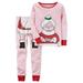 Quealent Boys Pajamas Male Big Kid 2t Boys Clothes Summer Toddler Kids Baby Boys Girls Two-piece Suit PJ s Pajamas Christmas Boys Size 2t (Pink 3-4 Years)