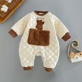 naisibaby Toddler s Cute Jumpsuit Soft Pajamas Kid s Winter Warm Outwear White Size 80