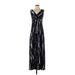 Matty M Casual Dress - Maxi: Blue Dresses - Women's Size Small