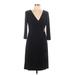 R&M Richards Casual Dress - Wrap: Black Dresses - Women's Size 12