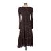 lost & wander Casual Dress - A-Line High Neck Long sleeves: Black Dresses - Women's Size Medium