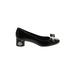 Salvatore Ferragamo Flats: Slip-on Chunky Heel Work Black Solid Shoes - Women's Size 10 - Round Toe