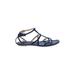 Ralph Lauren Collection Sandals: Blue Print Shoes - Women's Size 39.5 - Open Toe
