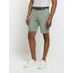 River Island Slim Fit Belted Chino Shorts, Green, Size 32, Men