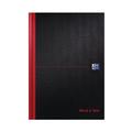 Black n' Red Casebound Hardback Notebook Ruled A4 (Pack 5) Plus 2 FOC