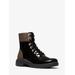 Michael Kors Alistair Patent Combat Boot Brown 6