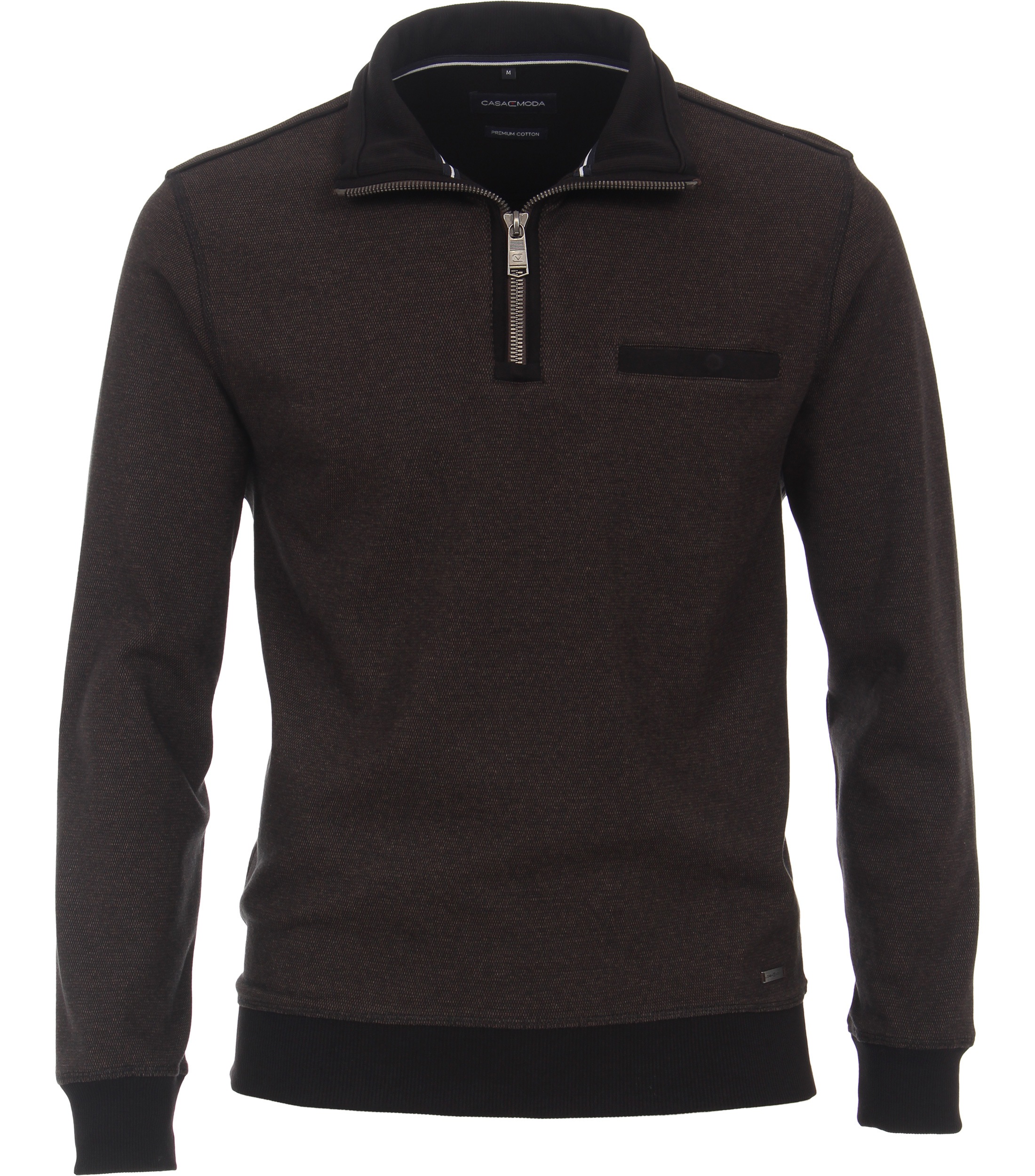 Sweatshirt CASAMODA "CASAMODA Sweattroyer uni", Herren, Gr. 3XL, braun, 100% Baumwolle, Sweatshirts Image