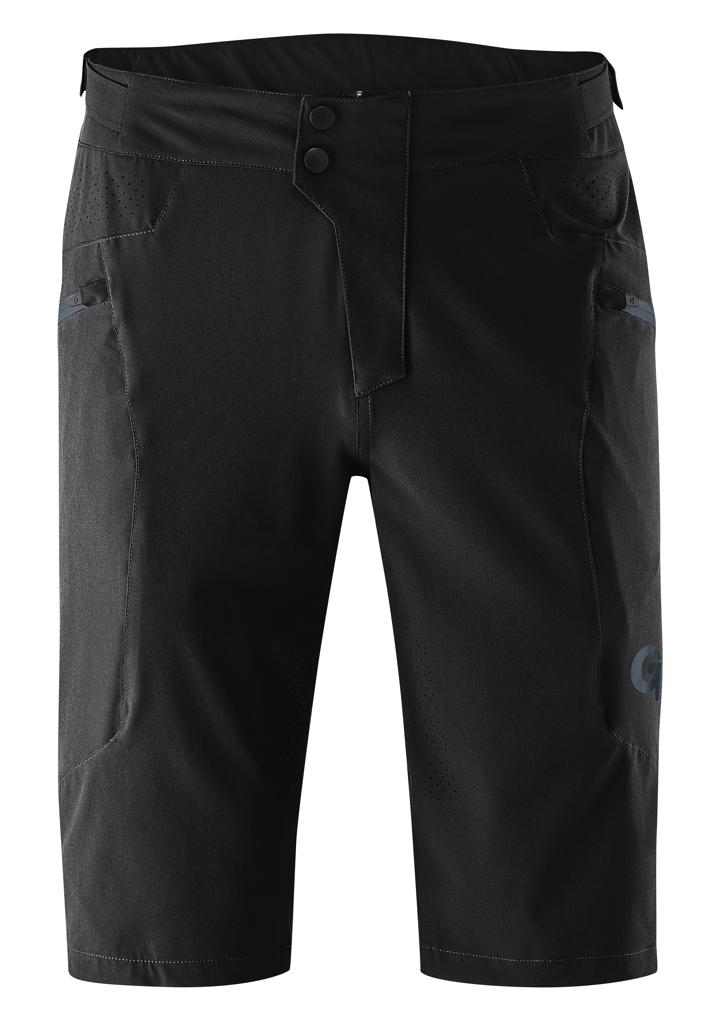 Radhose GONSO "VALDES", Herren, Gr. 3XL, Normalgrößen, schwarz, 85% Polyester (Recycelt), 15% Elastan, Hosen, Herren Bike-Shorts, atmungsaktive MTB Fahrradhose, Bund regulierbar Image