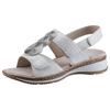 Sandale ARA "HAWAII", Damen, Gr. 37, weiß, Veloursleder, metallic, klassisch, Schuhe, Sommerschuh, Sandalette, Keilabsatz, in Bequemweite G (= weit)