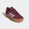 Plateausneaker ADIDAS SPORTSWEAR "VL COURT BOLD LIFESTYLE KIDS", Gr. 40, rot (shadow rot, cloud weiß, pink fusion), Leder, Synthetik, sportlich, Schuhe, Design auf den Spuren des adidas Gazelle Bold