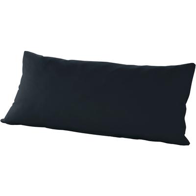 Kissenbezug PRIMERA "Primera Mako-Feinjersey Kissenbezug im Doppelpack", schwarz, B:40cm L:80cm, Mako-Satin, 100% gekämmte Baumwolle, Mako-Feinjersey, Kissenbezüge, In vielen Uni-Tönen Image