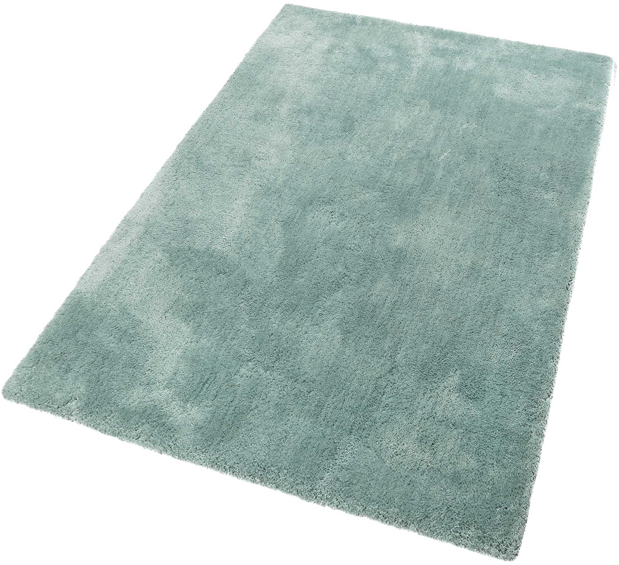 Hochflor-Teppich ESPRIT "Relaxx ESP-4150", blau (türkis, grau), B:240cm H:25mm L:340cm, Kunstfaser, Teppiche, Wohnzimmer, sehr große Farbauswahl, weicher dichter Hochflor