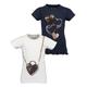 Kurzarmshirt BLUE SEVEN "kl Md T-Shirt, RH - 2er Pack" Gr. 92, weiß, nachtblau Mädchen Shirts T-Shirts