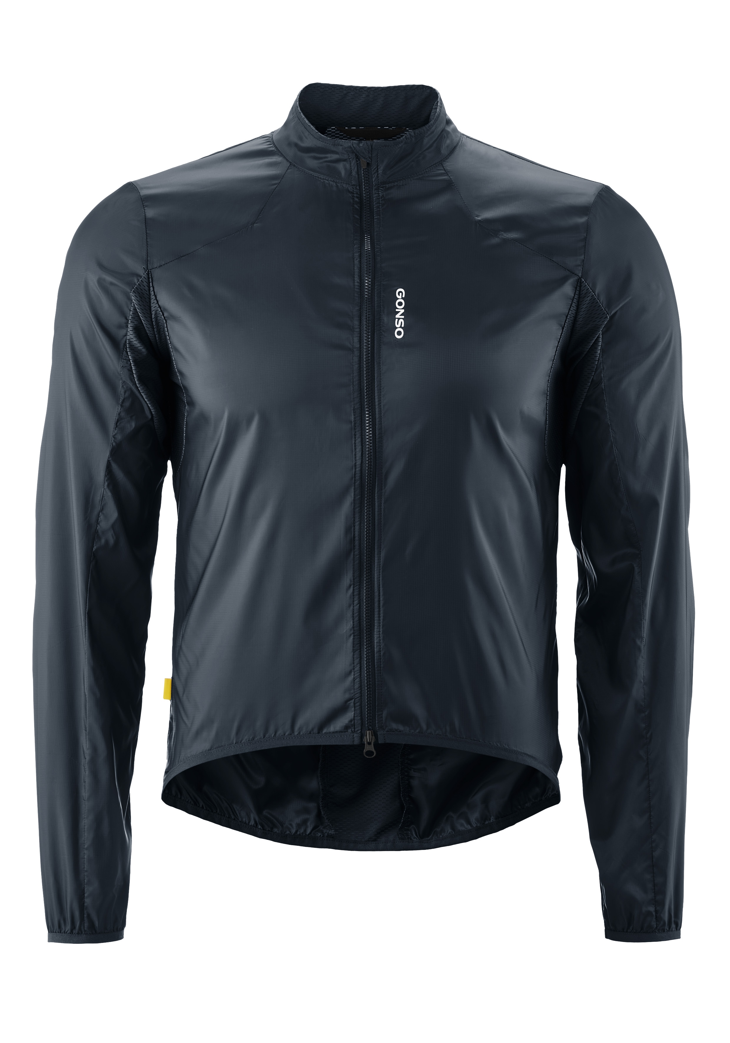 Fahrradjacke GONSO "Road Jacket Wind M", Herren, Gr. XXL, blau (nachtblau), 100% Polyester, Rundhals, Jacken, Herren Radjacke, atmungsaktive Rennrad-Windjacke, Funktionsjacke Image