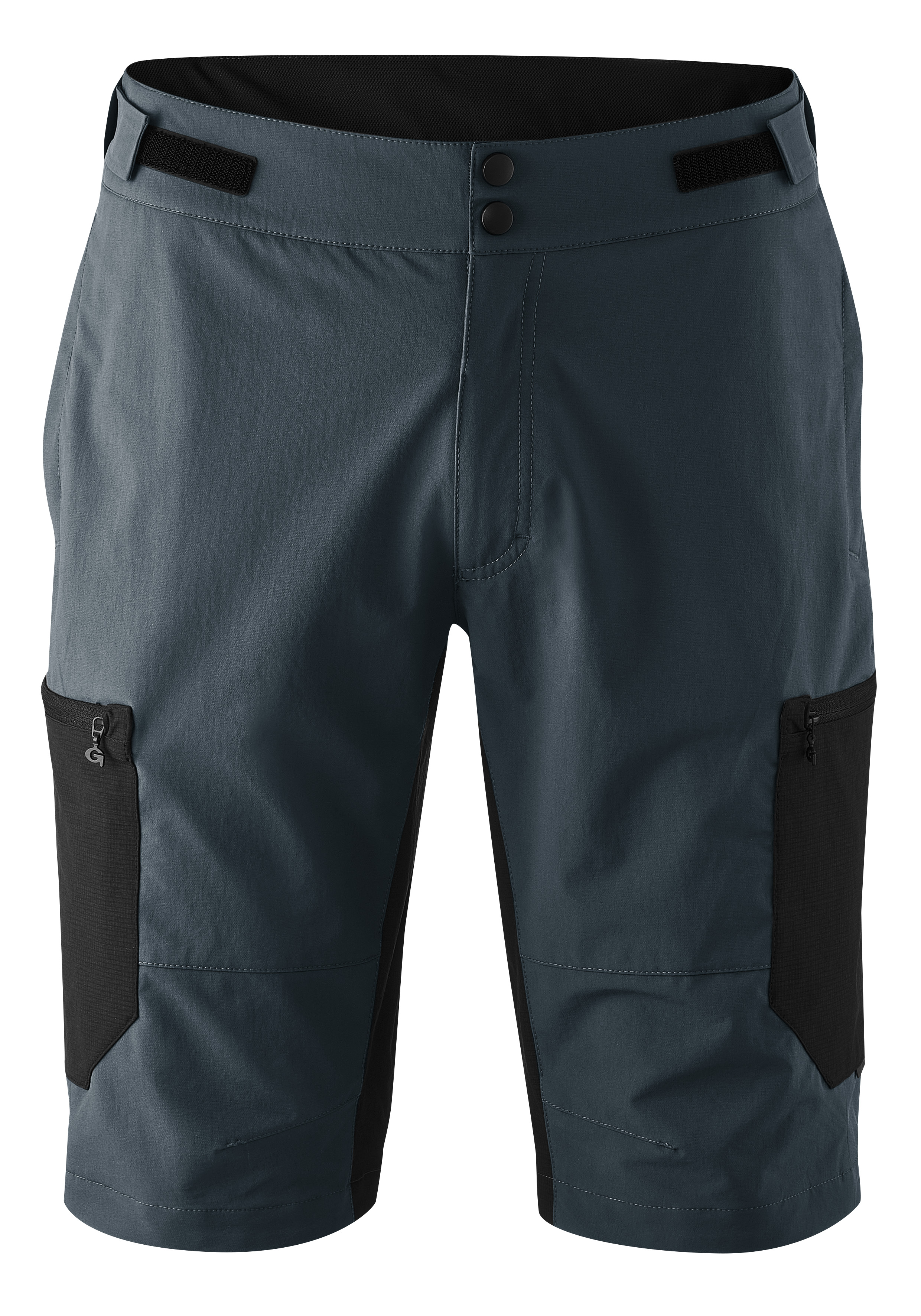 Radhose GONSO "GARZONE", Herren, Gr. 5XL, Normalgrößen, grau (anthrazit), 78% Polyamid, 11% Polyester, 11% Elastan, Hosen, Herren Bike-Shorts, Fahrradhose mit Sitzpolster, Bund flexibel Image