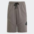 Shorts ADIDAS SPORTSWEAR "U FI LOGO SH" Gr. 140, N-Gr, grau (charcoal, black) Kinder Hosen Sport Shorts