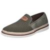 Slipper RIEKER, Herren, Gr. 44, grün (oliv, braun), Lederimitat, Textil, casual, Schuhe, Espadrilles, Sommerschuh, Schlupfschuh mit gepolsterter Innensohle