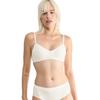 Bügelloser BH SLOGGI "GO Casual P", Damen, Gr. XS, N-Gr, weiß (silk weiß), Single Jersey, Obermaterial: 52% Baumwolle, 36% Polyester, 12% Elasthan, unifarben, casual, BHs, weiche und atmungsaktive Baumwollqualität