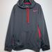Nike Tops | Euc Nike Therma Fit Fleece Lined Gray/Pink Hoodie | Color: Gray/Pink | Size: L
