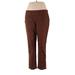Ruby Rd. Casual Pants - High Rise: Brown Bottoms - Women's Size 16