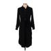 Ann Taylor LOFT Casual Dress - Shirtdress: Black Dresses - Women's Size 00 Petite